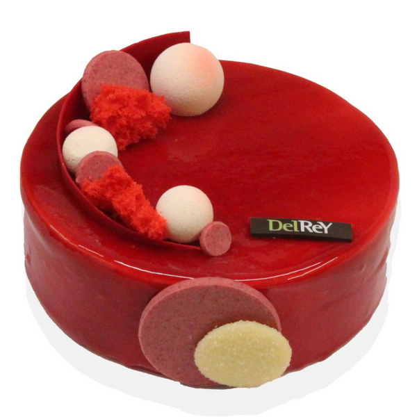 Nieuwjaar Ijstaart van DelRey met vanilleijs & frambozensorbet / New Years ice cream cake from DelRey with vanilla ice cream & raspberry sorbet 