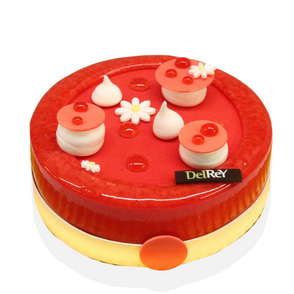 DelRey ijstaart met stracciatellaijs en aardbeiensorbet / DelRey ice cream cake with stracciatella ice cream and strawberry sorbet