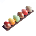 6 chocolate eggs in various flavors from DelRey / 6 chocolade eitjes in diverse smaken van DelRey