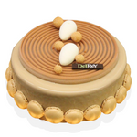 Nieuwjaarstaart van vanille- en mokkaijs met gekarameliseerde hazelnootjes van DelRey / New Year's Eve cake of vanilla and mocha ice cream with caramelized hazelnuts from DelRey